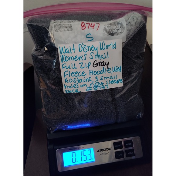 Mickey & Minnie Love Walt Disney World Women Small Full-Zip Gray Fleece Jacket - Picture 12 of 12